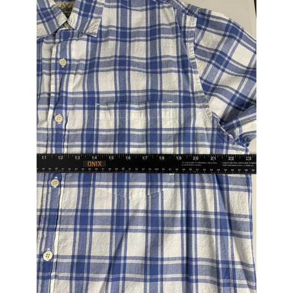 Timberland Stratham Issue Lot 2 Mens Large Short Sleeve Button Up‎ Plaid Shirts - Picture 8 of 16